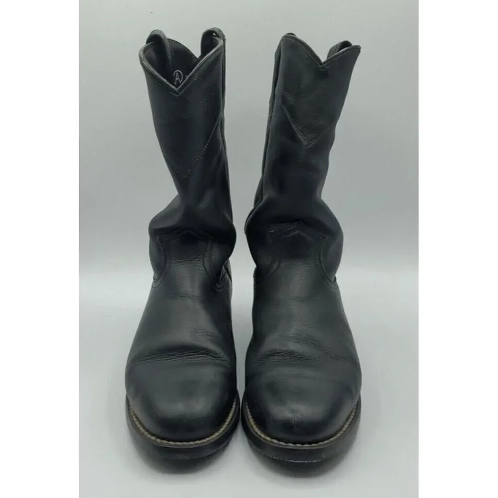 ACME Roper Women's Black Leather Slouch Boots Style 08050L Size 6.5